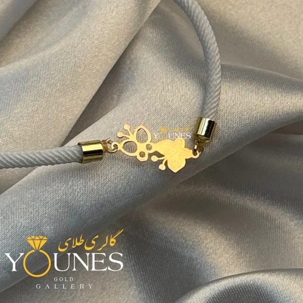 دستبند دو پروانه طلا لیزری